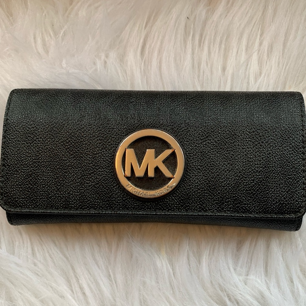 Michael Kors MK Black Logo Wallet